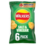 Walkers Salt & Vinegar, 6 x 25g