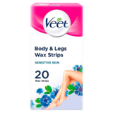 Veet Ready To Use Wax Strips Sensitive Skin, 20s