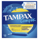 Tampax Compak Regular Applicator, 18s
