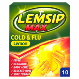 Lemsip Max Cold & Flu Lemon Sachets, 10s