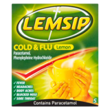 Lemsip Cold & Flu Lemon Sachets, 5s