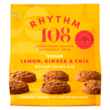 Rhythm 108 Lemon Ginger & Chia Biscuits, 135g