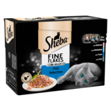 Sheba Fine Flakes Cat Pouches Fish Collection in Jelly, 12 x 85g