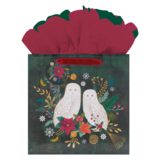 Snow Owls Medium Square Gogo Gift Bag
