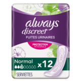 Serviettes Fuite Urinaire Discreet Normal Always x12