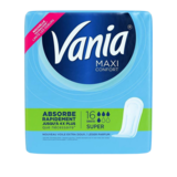 Vania Serviettes Hygiéniques Super Maxi Confort Vania x16,