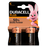 Duracell Plus Type C Batteries, 2s