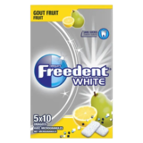 Chewing Gum Freedent White goût Fruits 5x10 dragées 70g
