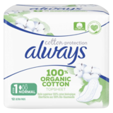 Serviettes Hygiéniques Ultra Coton Bio Always x12