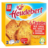 Biscottes 6 Céréales 34 Tranches Heudebert 300g
