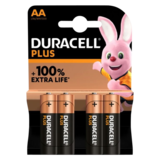 Duracell Plus AA Batteries, 4s