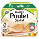 Blancs de Poulet Halal Fleury Michon 4 Tranches 160g