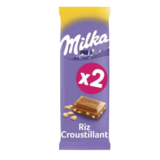 Tablette de Chocolat au Riz Soufflé Milka 2x100g