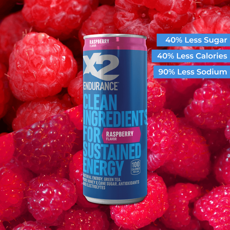X2 Raspberry Clean Energy Drink 12oz Drinks fast delivery by App or