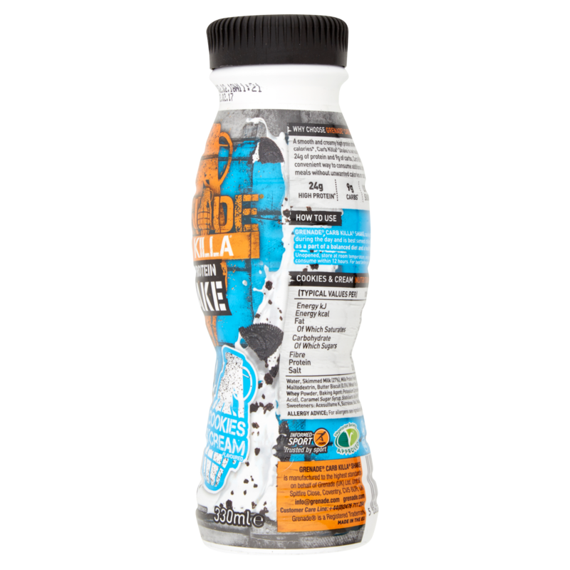 Grenade Carb Killa Cookies & Cream High Protein Shake, 330ml Drinks