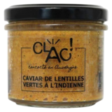 Caviar de Lentilles Vertes à l'Indienne Vegan Bio Clac! 100g
