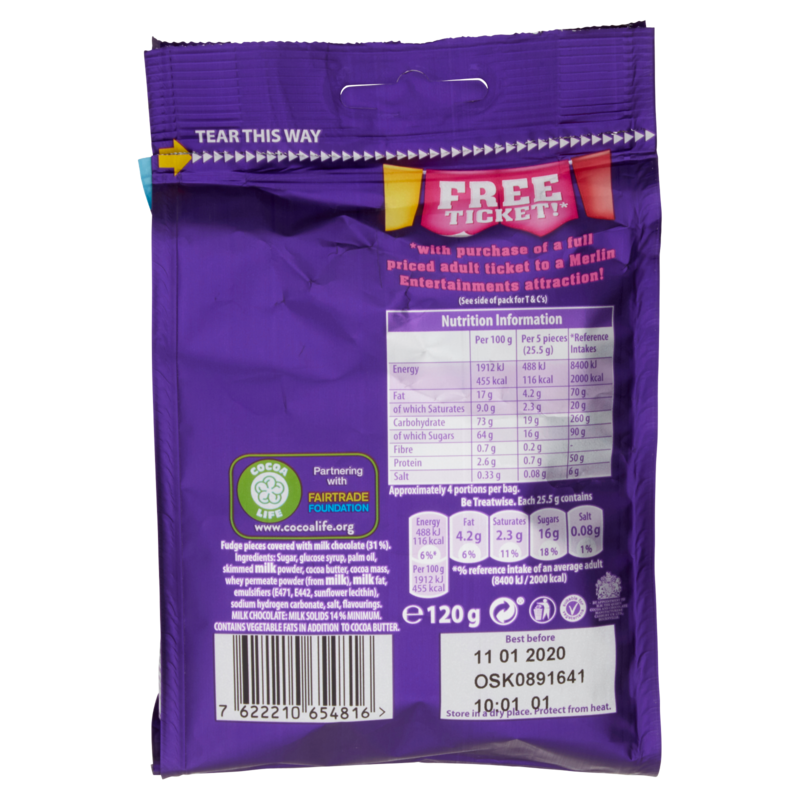 Cadbury Fudge Minis, 120g Snacks fast delivery by App or Online