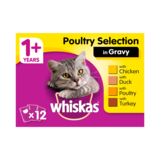 Whiskas Poultry Selection In Gravy Pouches, 12 x 100g