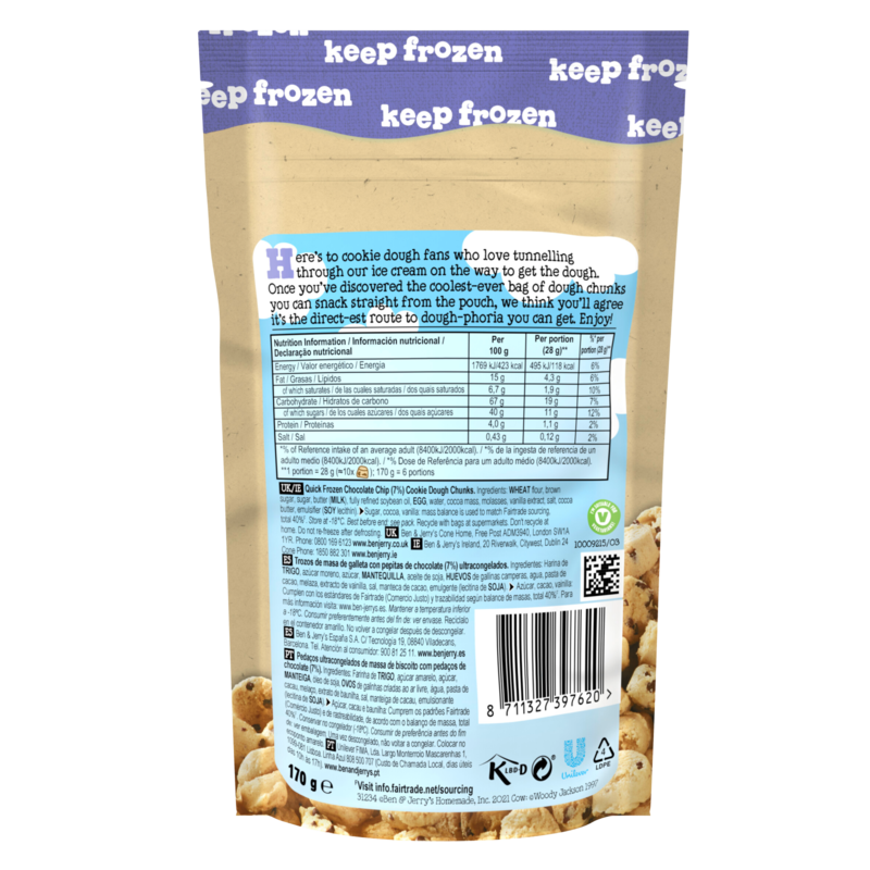 Ben & Jerry's Chocolate Chip Cookie Dough Chunks, 170g Ice Cream fast