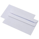 Real Value White Self Seal Envelopes DL, 50s