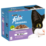 Felix Adult Cat Food Mixed Selection in Jelly, 12 x 100g