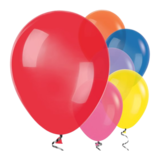 Multi-coloured Latex Balloons, 12", 50s
