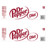 2 Diet Dr Pepper 12pk 12oz Can