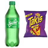 Sprite 20oz Btl and Takis Fuego Hot Chili Pepper & Lime Tortilla Chips 9.9oz