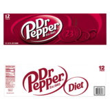 Dr Pepper 12pk 12oz Can and Diet Dr Pepper 12pk 12oz Can