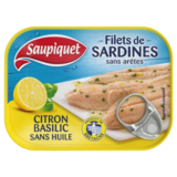 Filet de Sardines Citron et Basilic Saupiquet 100g