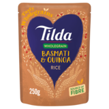 Tilda Brown Basmati & Quinoa Wholegrain Brown Basmati Rice, 250g