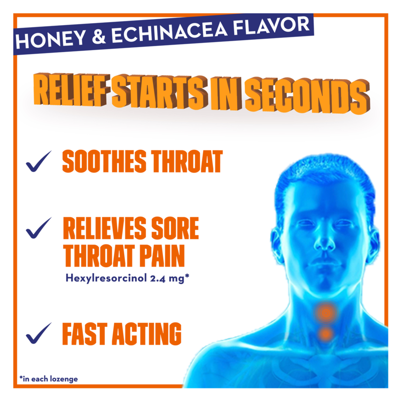 Mucinex InstaSoothe Sore Throat + Soothing Comfort Honey & Echinacea