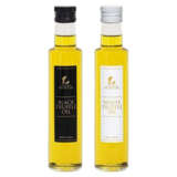 Truffle Hunter Black & White Truffle Oil Set Real Truffle Pieces, 2 x 250ml