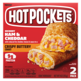 Hot Pockets Frozen Crispy Buttery Crust Hickory Ham & Cheddar 2ct 9oz