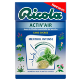 Bonbons.Activ'Air Menthe Sans Sucre Ricola 50g