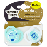 Tommee Tippee Moda Orthodontic Soothers 0-6m, 2pcs