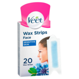 Veet Wax Strips for Face Sensitive Skin, 20pcs