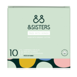 &Sisters Serviettes Hygiéniques Jour Coton Bio | Absorption Moyenne, 10pcs