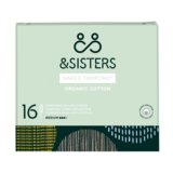 &Sisters Tampons Sans Applicateur Jour Coton Bio | Absorption Moyenne, 16pcs