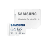 Samsung Evo Plus 64GB 4K Ready MicroSDXC Memory Card UHS-I U1 with SD Adapter, 1pcs