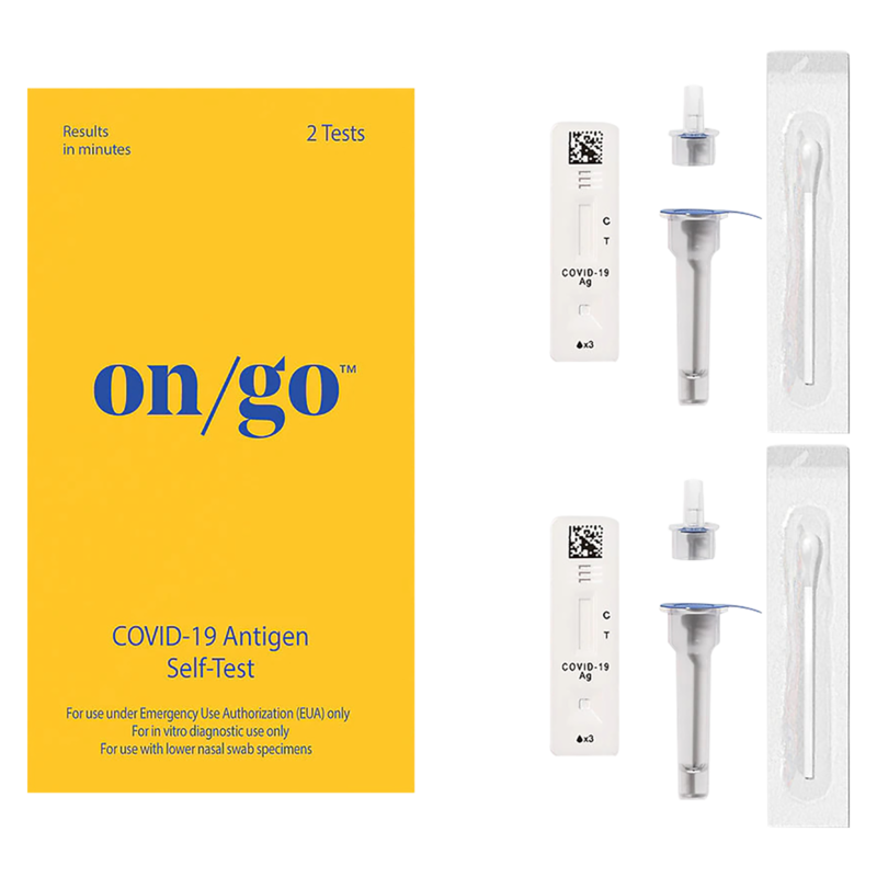 On/Go™ COVID19 Antigen Rapid 10Minute SelfTest Kit 2 Tests Health