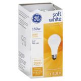 GE 150W Soft White Light Bulbs 1ct