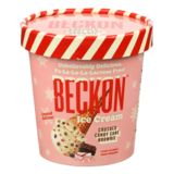 Beckon Lactose Free Ice Cream Crushed Candy Cane Brownie 16oz Pint