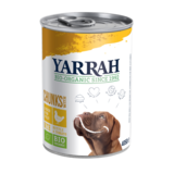Yarrah Organic Dog Chunks Chicken With Nettle & Tomato, 405g