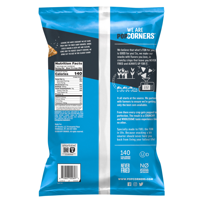 PopCorners White Cheddar 7oz Snacks fast delivery by App or Online