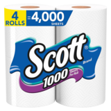 Scott 1000 Sheets Bathroom Tissue 4pk
