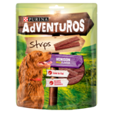 Adventuros Strips Dog Treat Venison Flavour, 90g