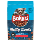 Bakers Meaty Meals Adult Dry Dog Food Beef, 2.7kg