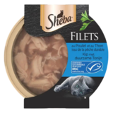 Sheba Repas pour chats adultes poulet et thon, 60g