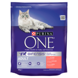 Purina One Adult Dry Cat Food Salmon and Wholegrain, 800g